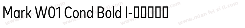 Mark W01 Cond Bold I字体转换